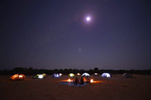 Camping auf der Sandbank